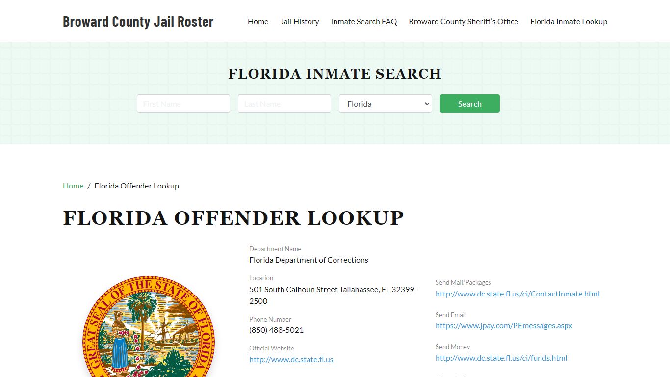 Florida Inmate Search, Jail Rosters